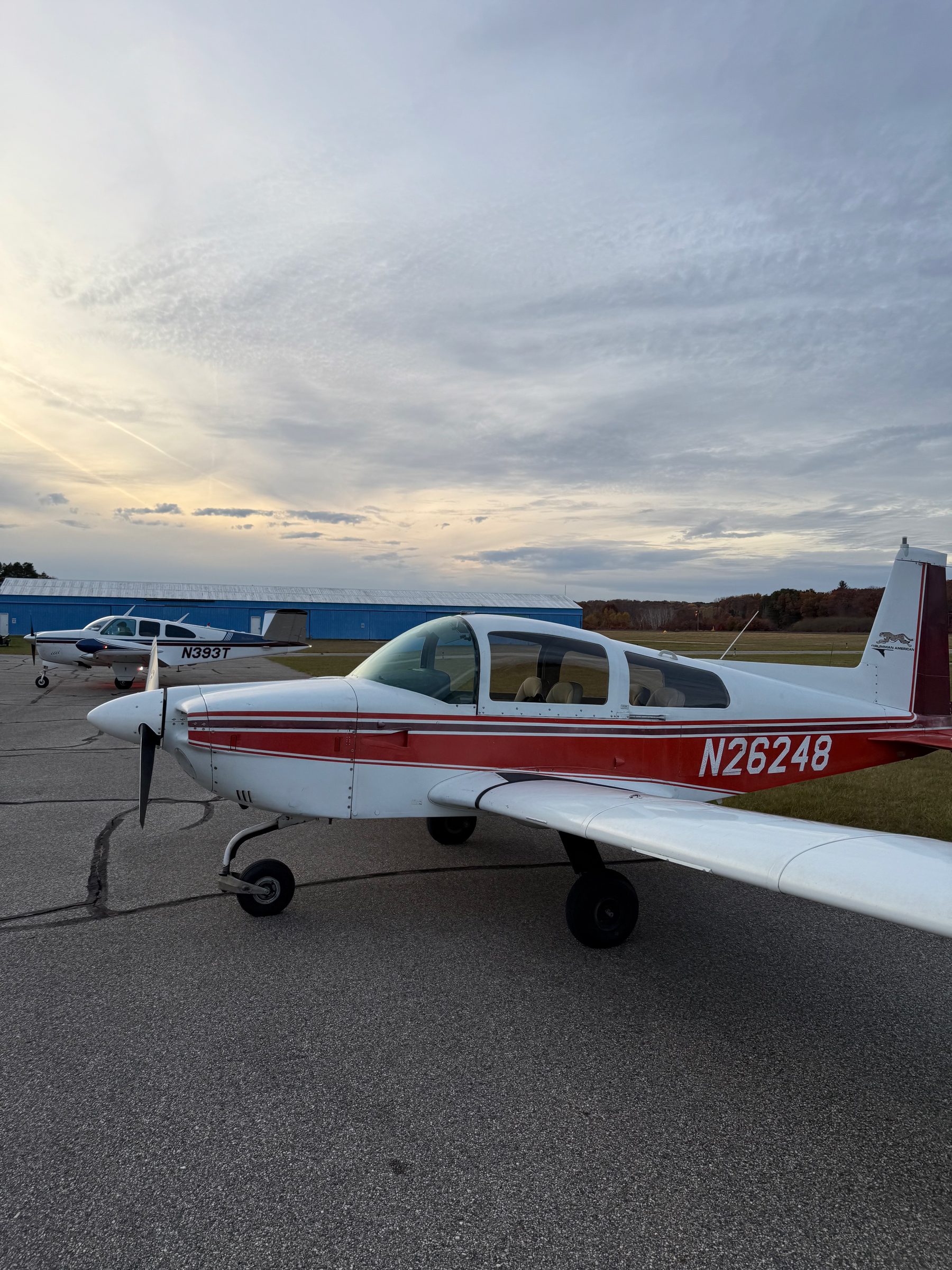 N26248 on the ramp at golden hour