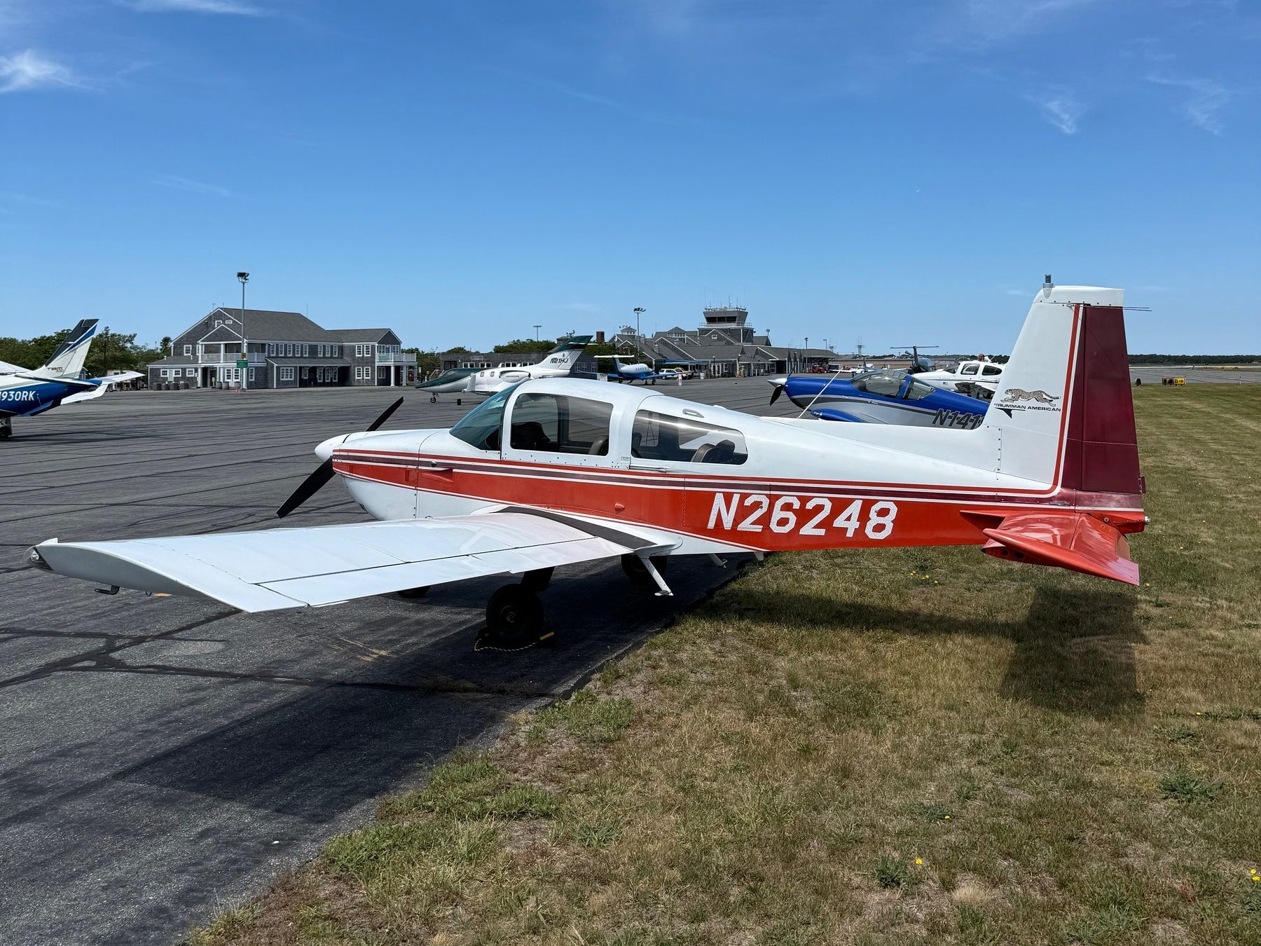 Crossroads Aviators' 1977 Grumman Cheetah AA-5A, N26248, on the ramp